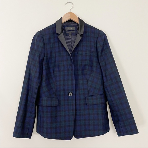 J.CREW Regent Blackwatch Tartan Plaid Wool Blazer